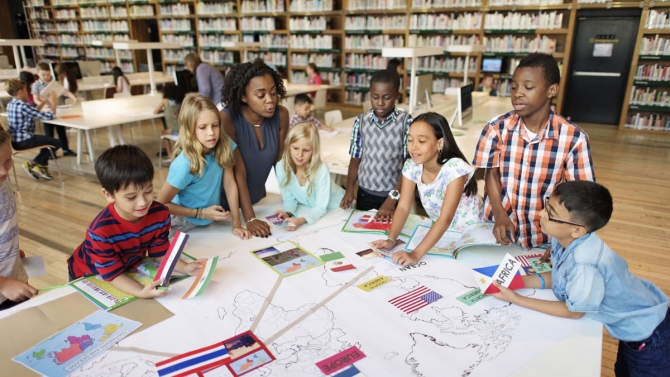 Children in classroom